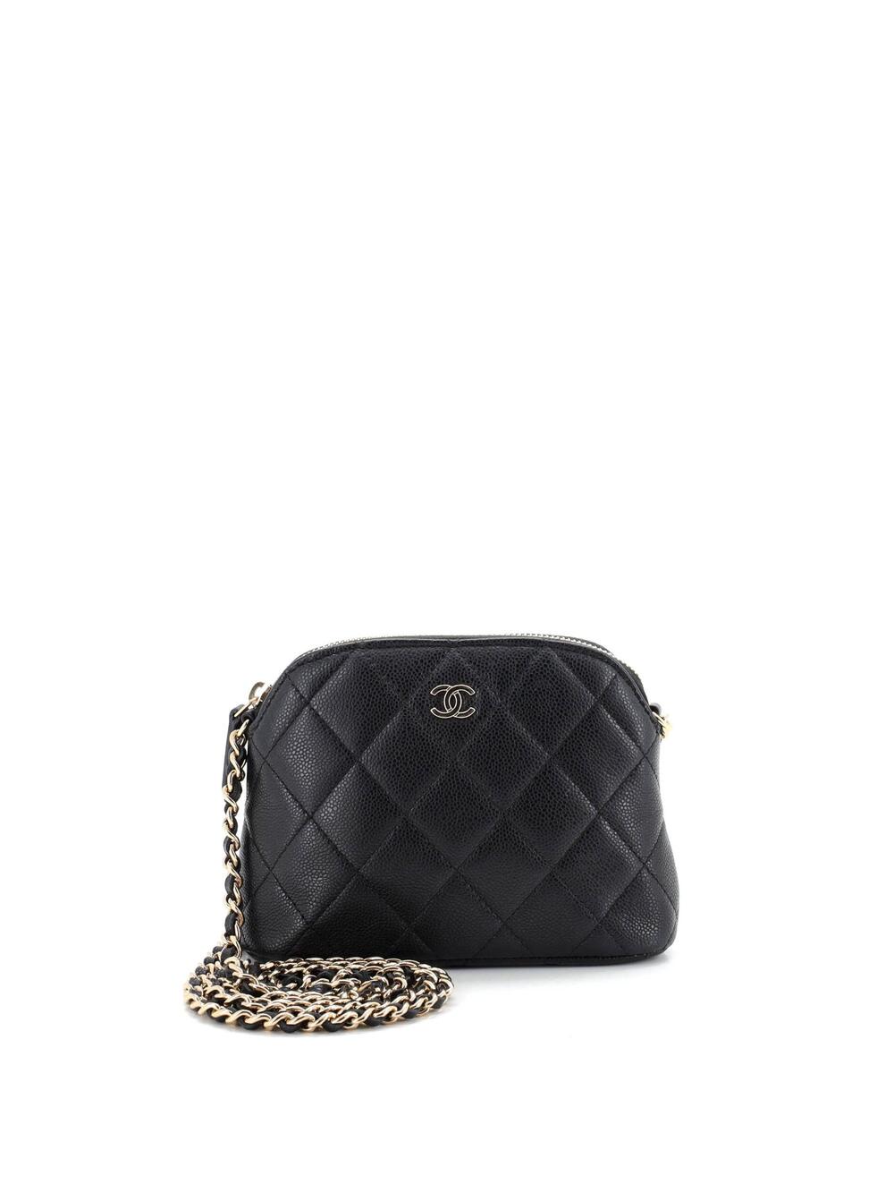 Chanel Cc Dome Zip Clutch With Chain #279533C47B